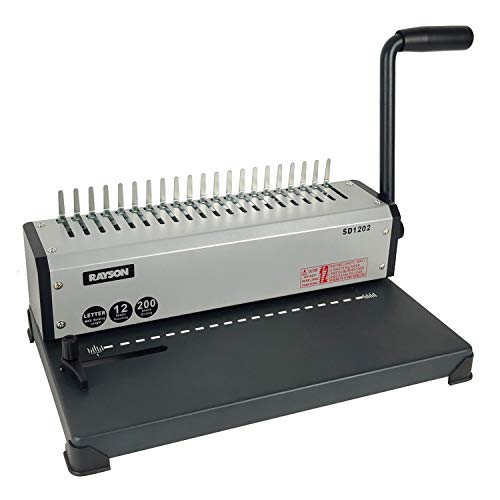 RAYSON SD1202 Binding Machine with Combs Set - 19 Hole Comb Binder Punching or Binding