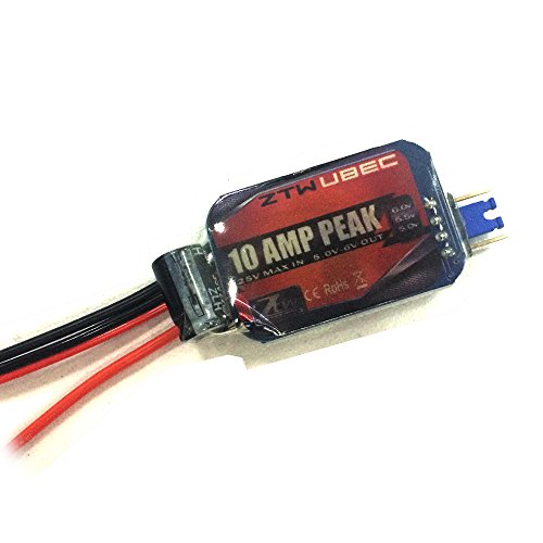ZTW UBEC 10A Peak Continuous 6A 6.0V 5.5V.5.0V Adjustable for rc Airplane and Helicopter