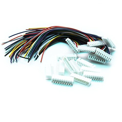Onkuey 10Pcs 8S JST-XH 9Pin 26AWG Balance Extention Lead Wire for RC Lipo Battery