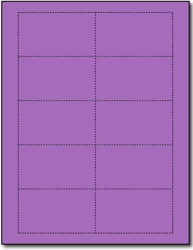 Desktop Publishing Supplies, Inc. Planetary Purple Business Cards - 25 Sheets / 250 Business Cards - Inkjet & Laser