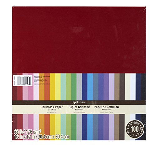 MSPCI Recollections Essentials 12 inch x 12 inch 100 Sheets of Cardstock Paper