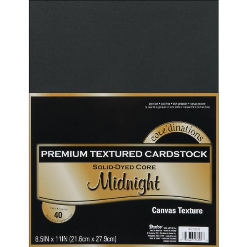 Darice Core'dinations GX-2200-32 Cardstock Value Pack Midnight 65 Lb Textured, 8.5x11