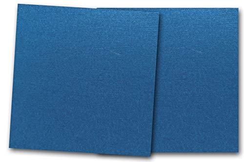 Discount Cardstock Premium Linen Textured Indigo Blue Card Stock 20 Sheets - Matches Martha Stewart Indigo - Great for Scrapbooking, Crafts,