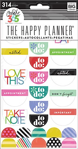 me & my BIG ideas Create 365 The Happy Planner Brights "To Do" Stickers, 6 Sheets
