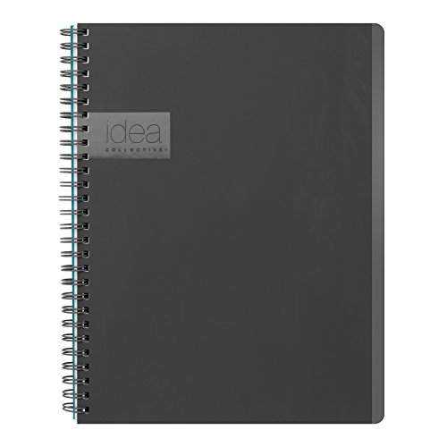 Oxford Idea Collective Professional Notebook, Double Wire-O, 9 1/2 x 6 5/8, Ruled, 80 Sheets, Gray (57013IC)