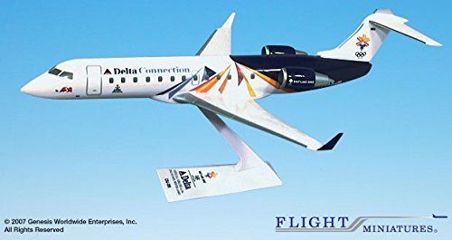 Flight Miniatures Delta Connection ASA Olympic 2002 Salt Lake City Olympics Canadair CRJ200 1:100 Scale