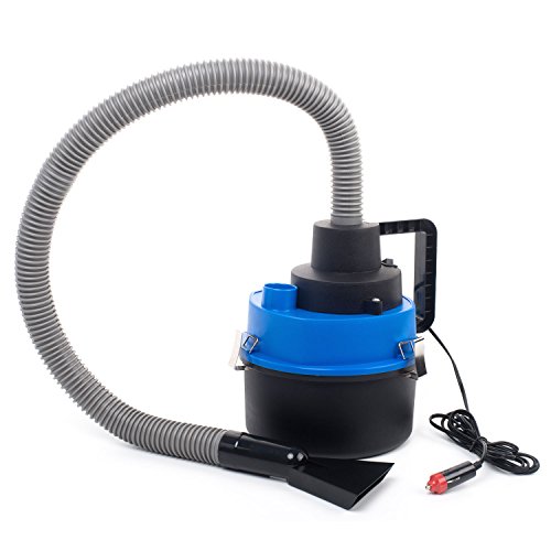 Ideas In Life 12 Volt Wet/Dry Auto Canister Vacuum Perfect for Car, Auto, Truck, Van, or Vehicle. Low Powered 12 Volt Cigarette Lighter