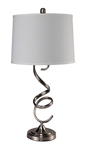 ORE International 31192T Industial 31.5" Gourd Table Lamp, Brushed Silver