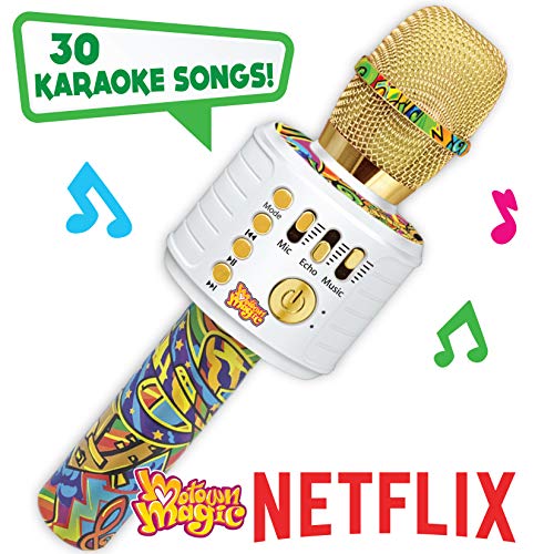 Move2Play Motown Magic Bluetooth Karaoke Microphone Perfect Christmas Gifts for Kids, Toy for 4 5 6 7 8 year old Girls and Boys