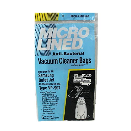 DVC Samsung Quiet Jet VP-90 Micro Allergen Vacuum Cleaner Bags Made in USA [ 5 Bags ]