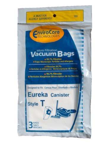 Eureka 15 Eureka T Allergy Canister Vacuum Bags, Canister Series 970, 972 Vacuum Cleaners, 61555-12, 970A, 972A, by EnviroCare