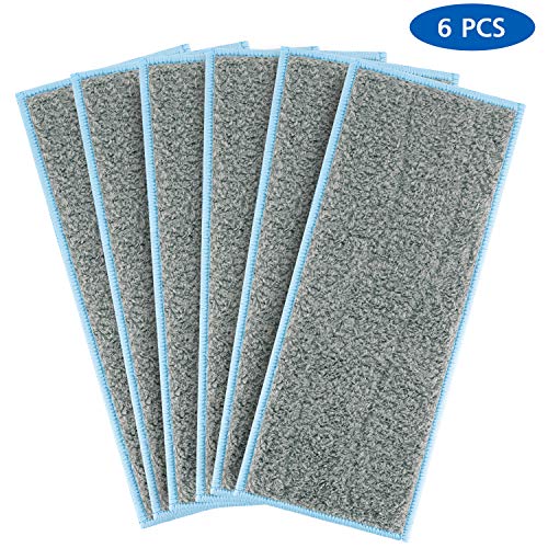 LINNIW Washable Wet Mopping Pads Compatible Braava Jet m Series, Reusable Wet Pads for iRobot Braava Jet M6 (6110) (Pack of 6)