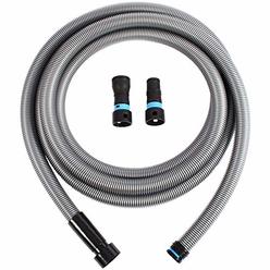 Cen-Tec Systems 94192 16 Ft. Hose for Home and Shop Vacuums with Multi-Brand Power Tool Adapter for Dust Collection, Silver