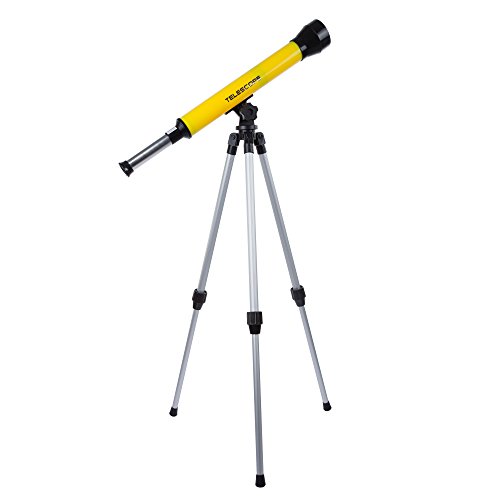 Hey! Play! Telescope for Kids with Tripod - 40mm Beginner Telescope with Adjustable Tripod and 30x Magnification for Science, Nature and