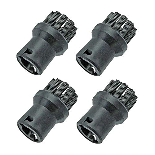 Qualtex Round Brush Nozzle Attachment for Karcher Steam Cleaner (Pack of 4)