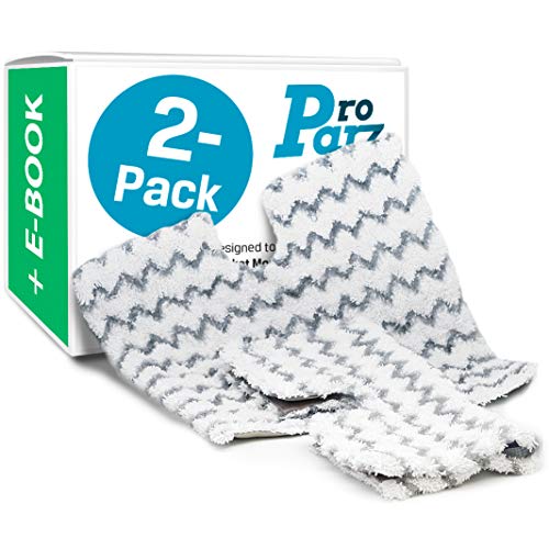 ProParz Shark Steam Mop Replacement Pads, Pack of 2 Microfiber Mop Pads for Shark Lift-Away Pro & Genius Steam Pocket Mops - Includes