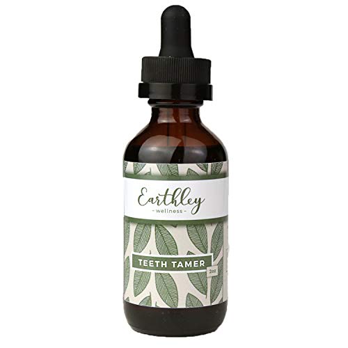 Earthley Wellness Earthley Teeth Tamer, Natural Teething Relief, Soothes Drooling, Irritability and Pain due to Teething or Toothaches, Pure,