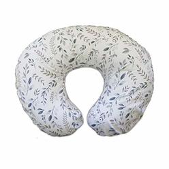 Boppy Original Nursing Pillow & Positioner, Gray Taupe Leaves, Cotton Blend Fabric with Allover Fashion