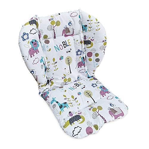 ANCHO High Chair Pad, Amcho Baby Stroller/highchair/car Seat Cushion Protective Film Breathable Pad (Jungle Animal Pattern)