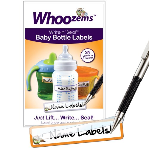 Whoozems Baby Bottle Labels, Self-laminating - Great for Daycare