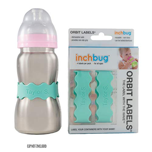 InchBug (4 Pack) Orbit Labels Personalized (Cool Mint)