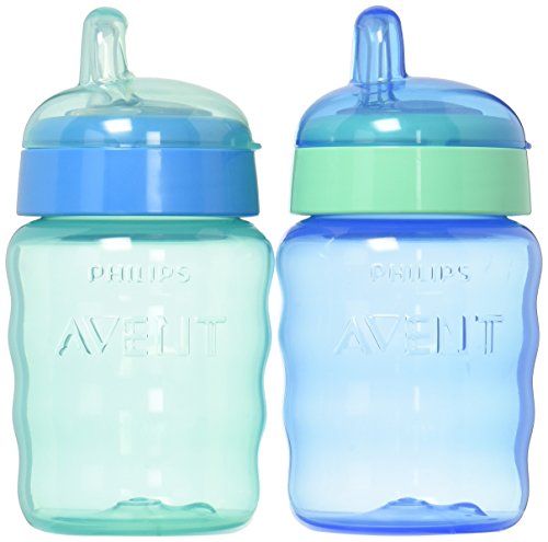 Philips Avent My Easy Sippy Cup, 9 Ounce, Blue/Green, Stage 2 (Colors May Vary)