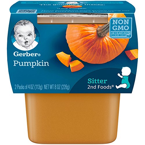 Gerber 2nd Foods Pumpkin, 2 Count per pack, 8 Ounce, Pack of 8