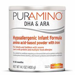 PurAmino Enfamil PurAmino Hypoallergenic Infant Drink, for Severe Food Allergies, Omega-3 DHA, Iron, Immune Support, Powder Can, 14.1 Oz