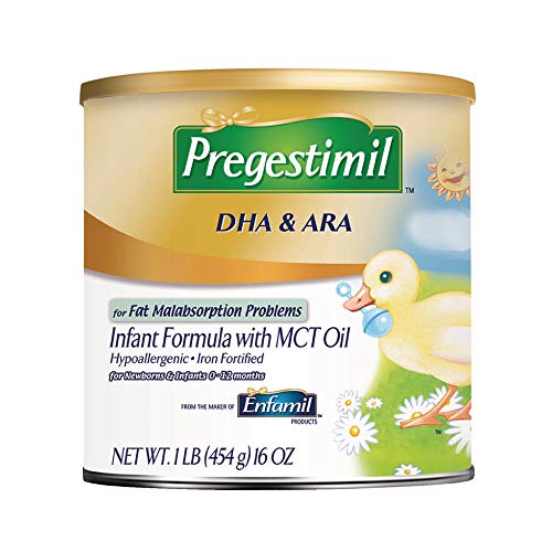 MEAD JOHNSON Enfamil Pregestimil Hypoallergenic Infant Formula with MCT Oil, Iron Fortified, Powder , 1 lb (454 g) 16 oz
