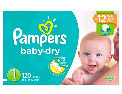 Pampers Baby Dry Size 1 Diapers Super Pack - 120 Count