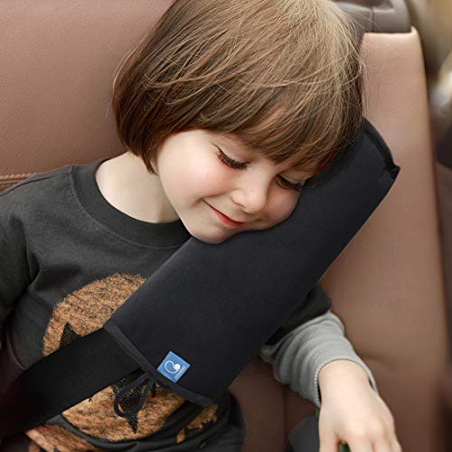 cOOLBEBE Seat Belt Pillow for Kids, Extra Soft Support Travel Pillow for Head Neck and Shoulder in car, Universal carseat Strap
