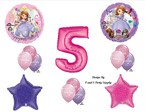 Anagram International 1 X Disney's SOFIA THE FIRST FIFTH 5TH Happy Birthday PARTY Balloons Decorations Supplies