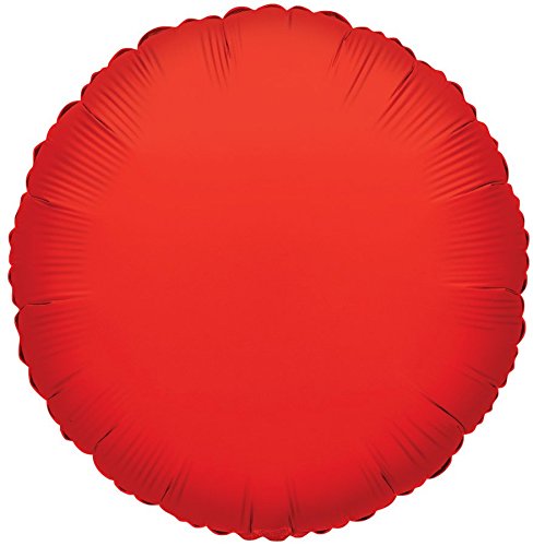 Creative Balloons Mfg. Inc. Kaleidoscope Red Round Foil Mylar Balloon, 18", Pack of 5
