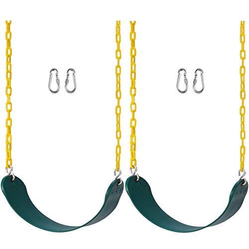 Lovely Snail Heavy Duty Swing Seat 2 Pack with 2 Swing Straps, 2 Caribiners - Swing Set Accessories-Swing Seat Replacement