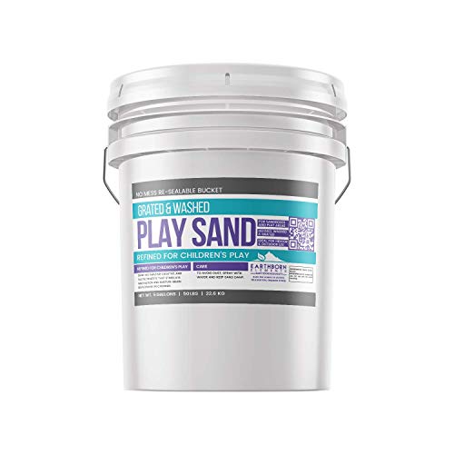 Earthborn Elements Play Sand, 5 Gallon Bucket by Earthborn Elements, Highest Quality, Building & Molding, Promotes Creativity, Sandbox & Play