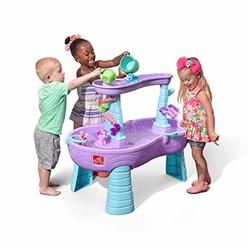 Step 2 step2 rain showers & unicorns water table | kids purple water play table with 13-pc unicorn accessory set
