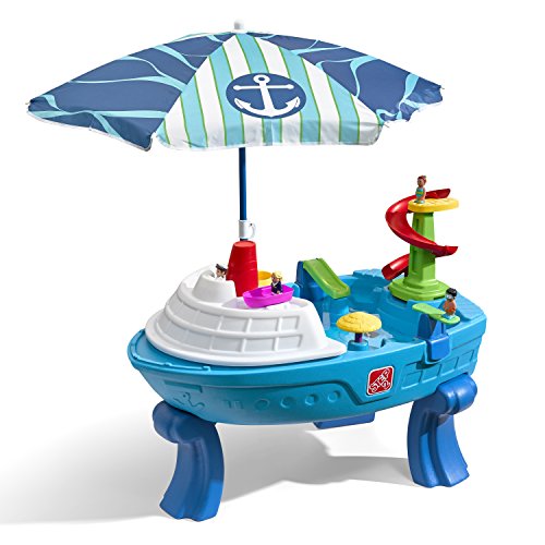 Step 2 step2 fiesta cruise sand & water table with umbrella | kids outdoor play table