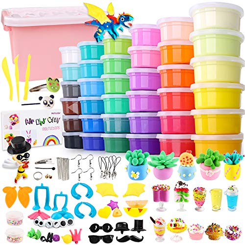 holicolor HOLICOLOR 36 Colors Air Dry Clay Kit Magic Modeling Clay Ultra  Light Clay with Accessories, Tools and Tutorials for Kids DIY