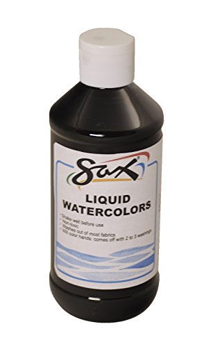 Sax Liquid Washable Watercolor Paint, 8 Ounces, Black