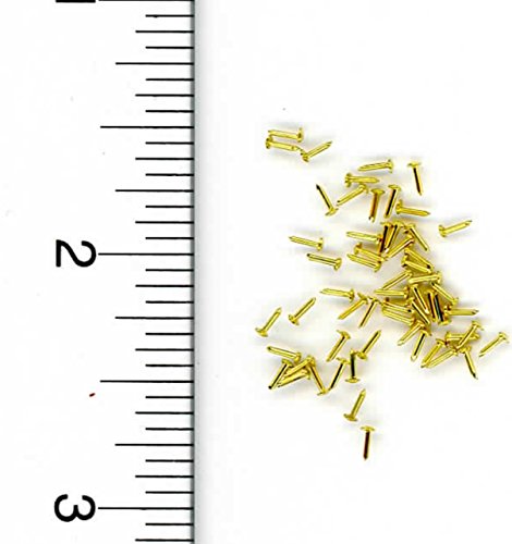 Cir-Kit Concepts Dollhouse Miniature 300 Count 1/8 in brass brads by Cir-Kit Concepts