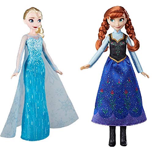 Acme Communications Disney Frozen Classic Fashion Elsa Doll for Ages 3 and up with Classic Fashion Anna Doll