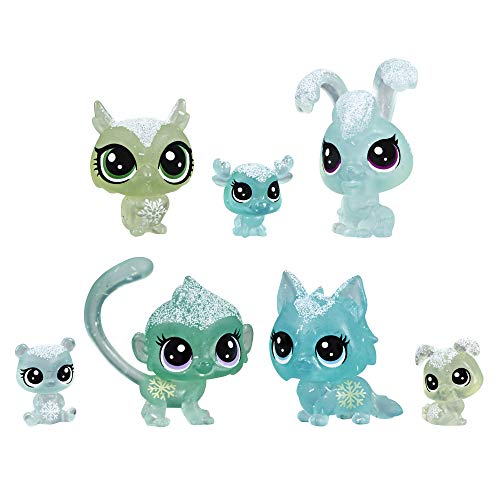 Littlest Pet Shop Frosted Wonderland Pet Friends Toy, Green Theme, Includes 7 Pets, Ages 4 & Up
