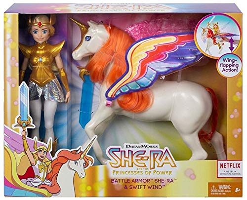 Mattel She-ra and The Princesses of Power Battle Armor She-ra & Swift Wind Dolls