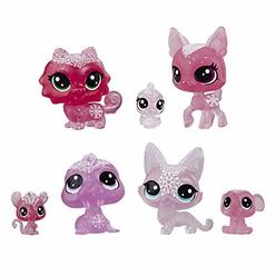 Littlest Pet Shop Frosted Wonderland Pet Friends Toy, Pink Theme, Includes 7 Pets, Ages 4 & Up