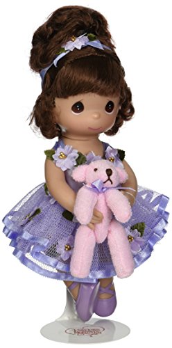 The Doll Maker Precious Moments Dolls, Linda Rick, Dance with Me , Ballerina, Brunette, 9 inch Doll