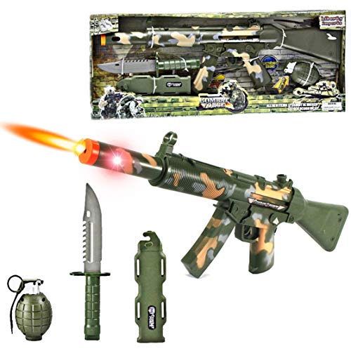 Liberty Imports 23" Combat Force Machine Gun Military Playset w/ Rifle + Grenade + Knife
