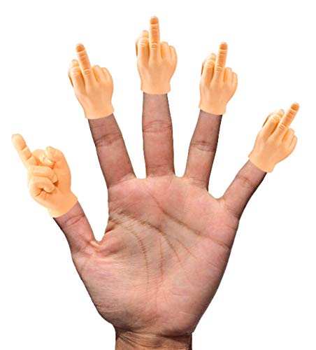 Daily Portable LLC daily portable middle finger hands (5 pack) - the original premium rubber little tiny finger hands - fun and realistic design