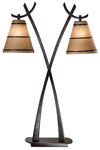 Kenroy Home 3332 Kenroy 03332 Transitional One Light Table Lamp from Wright Collection Dark Finish, 7.00 inches, 24 Inch