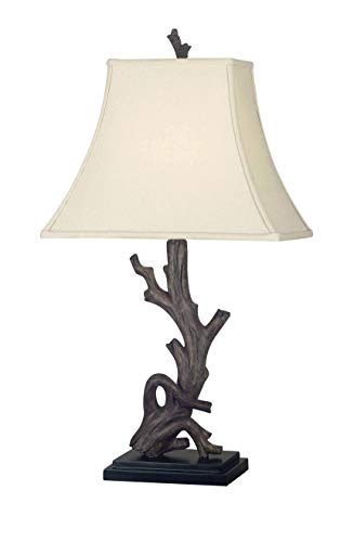 Kenroy Home Casual Table Lamp ,30 Inch Height, 15 Inch Width, 11 Inch Length with Wood Grain Finish