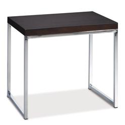 Avenue Six Ave Six Wall Street End Table, Chrome and Espresso